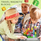 WMXDU Mini Magnetic Blocks, Travel Magnet Building Blocks for Toddlers, 35 PCS Magnetic Building Toys with Portable Iron Box STE
