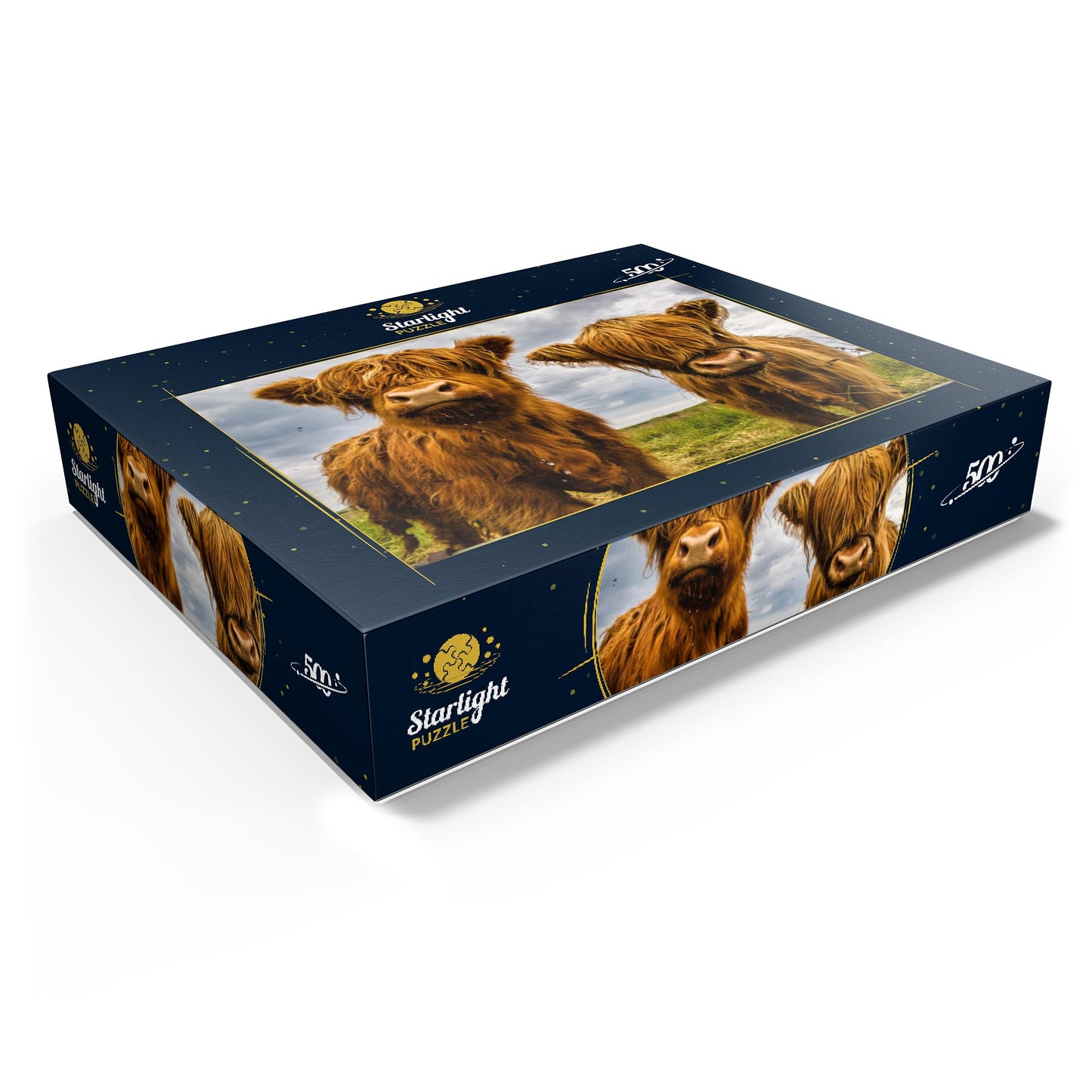 Mypuzzle Two Highland Cows - Premium 500 Piece Jigsaw Puzzle For Adults