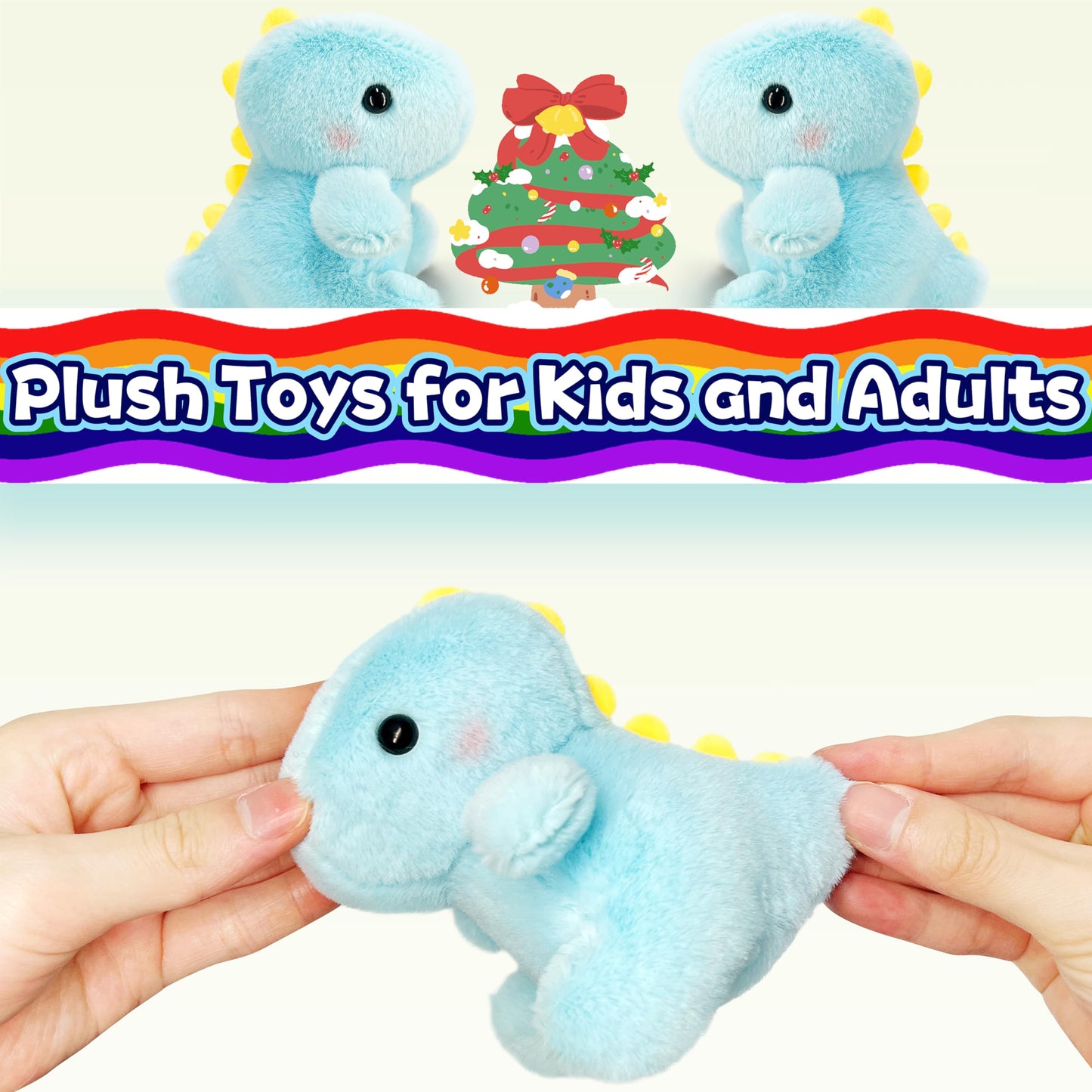 Dinosaur Stuffed Animals For Girls And Boys, Mini Plush Toys Key Chains For Kids, Cuddly Dinosaurs Plush Toy, Cute Fat Dino Stuf