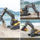 kolegend 1/14 Scale 3 in 1 Remote Control Excavator Toy, Metal, Yellow/Black, Model k103, Full Functional with Tools