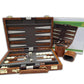 Chh Vinyl With Ripes Backagammon Set, Brown, 11'