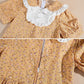 Nuoqi Prairie Dresses For Girls, Yellow Laura Ingalls Wilder Costume Pioneer Colonial Dress With Apron, 4-5