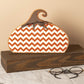 Primitives By Kathy Chunky Shelf Sitter, 8.5 X 6.25-Inch, Chevron Pumpkin