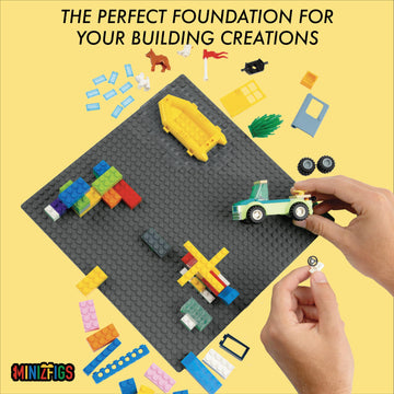 Minizfigs Classic Baseplate Building Base Plates For Building Bricks | Creative Stem 100% Compatible With Major Brands-Baseplate