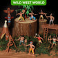 44 Pcs Native American Indians Figures Toys Set, Plastic Figurine Toys Includes Indian Figurines, Trees, Moss, Sand, Stones For Kids Historical Education School Project Decoration Birthday Halloween