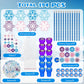 Cinrobiye 194 Pcs Snowflake Winter Frozen Party Favors Christmas Classrooms Exchange School Stationery Set Class Reward Prizes N