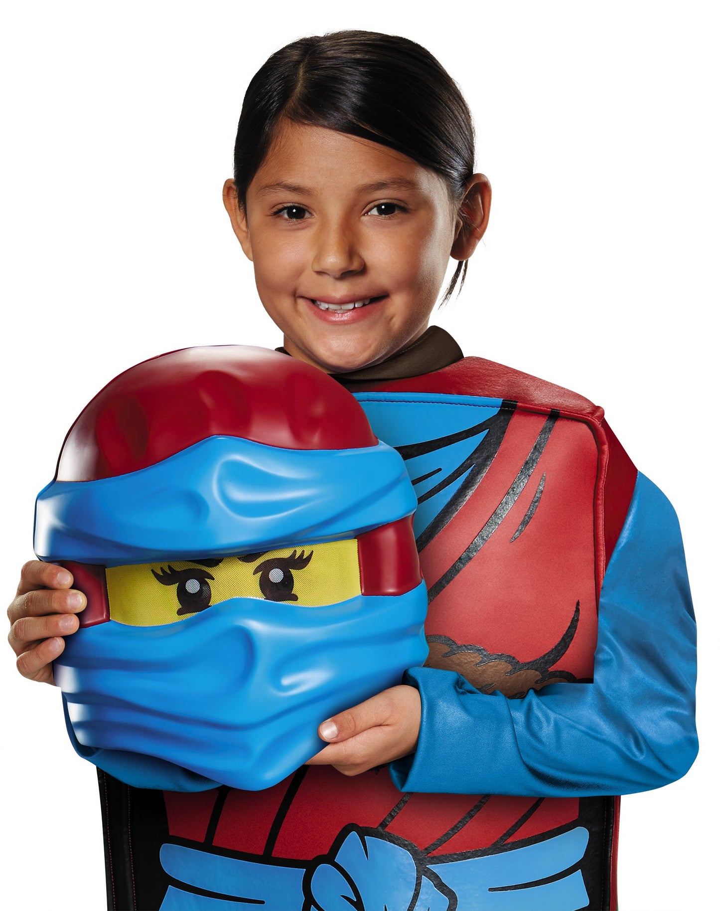 Disguise NYA Deluxe Ninjago Lego Costume - Medium/7-8 - Red/Blue - Model 98127K