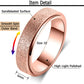 Anxiety Ring For Women Fidget Spinner Ring Fidget Toys Adults Titanium Stainless Steel Thumb Ring 6Mm Wide Rose Gold Size 6