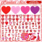 Ferraycle 232 Pieces Valentines DIY Picture Frames Craft Kit 32 Pcs Photo Frames with 200 Pcs Heart Shaped Foam Stickers for Val