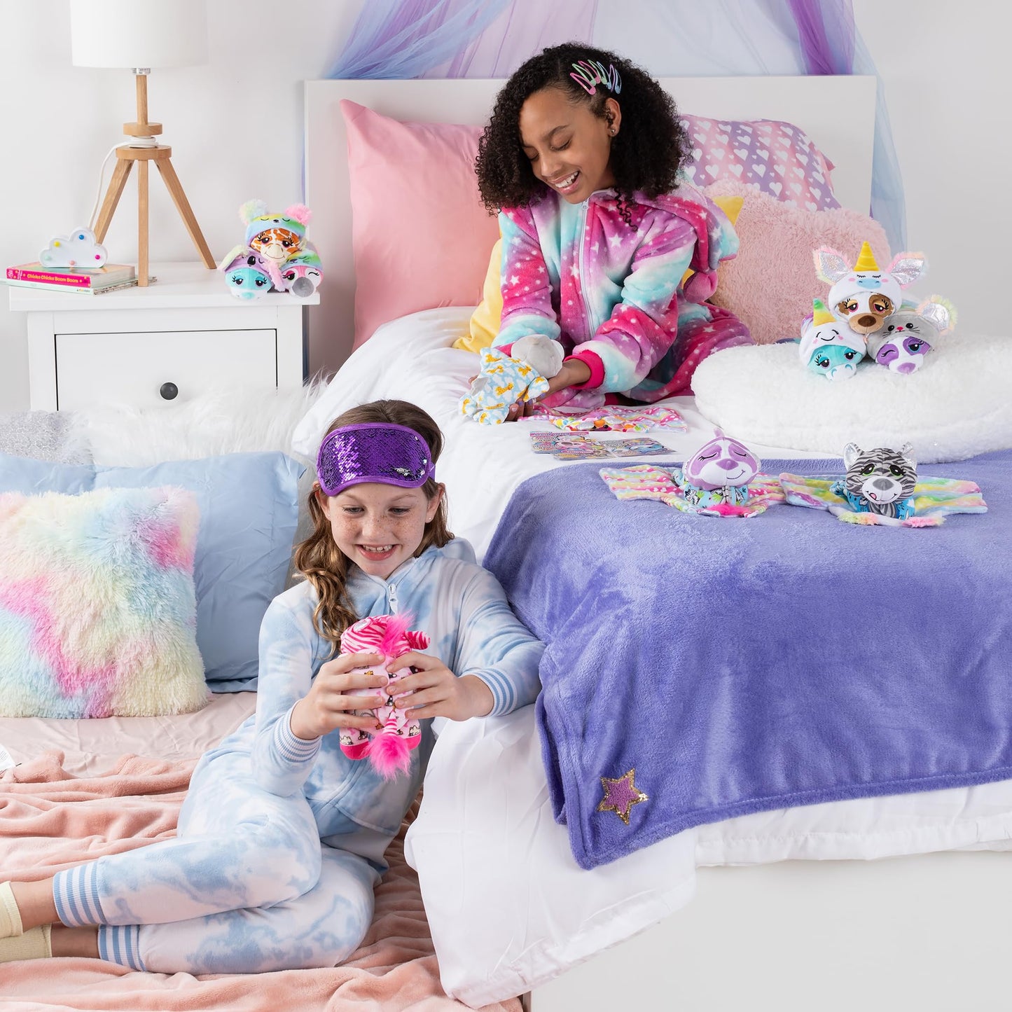 Basic Fun Cutetitos Sleepitos Plush - Collectible Snuggly Surprise Animals, Multicolor, Small, Model 39309
