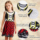 Eledobby Pirate Dress For Girls Pirate Costume Kids Halloween Cosplay Outfits Buccaneer Dress Up Birthday Party Dresses 7-8Years