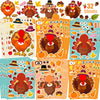 32 Sheets Thanksgiving Stickers, Thanksgiving Crafts for Kids, Make-A-Turkey Stickers for Kids Thanksgiving Party Favors Decorat