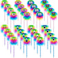 32 Pieces Rainbow Fluffy Monster Pens Cute Fun Pen for Monster Party Favors School Office Birthday Carnival Party Favor Supply