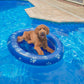 Poolcandy Inflatable Pet Float - Easy Set Up Doggy Pool Floats (Up-To 100Lb Paw Large)