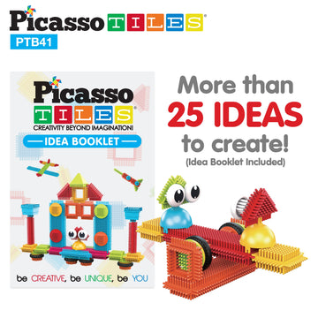 Picasso Toys 41Pc Hedgehog Hedgehog Block Building Blocks Construction Toy Set W/Ideabook Learning Playset None Magnetic Stem St