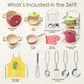 Golray Play Kitchen Accessories, Kids Kitchen Playset Pretend Cookware Including Pots and Pans Set, Cooking Utensils, Organizer,