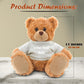 Plushland Teddy Bear 11 Inch, Stuffed Animal Personalized Gift - Great Present For Mothers Day, Valentine, Graduation, Birthday,Anniversary, Get Well,Christmas (Mocha Bear, Gray)