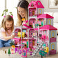 Villa Girls Toys For Kids Ages 2 3 4 5 6 7 - Girls Dolls, Diy Girls Toys, Girls Indoor Toys, Pretend Plays Toy With Accessories