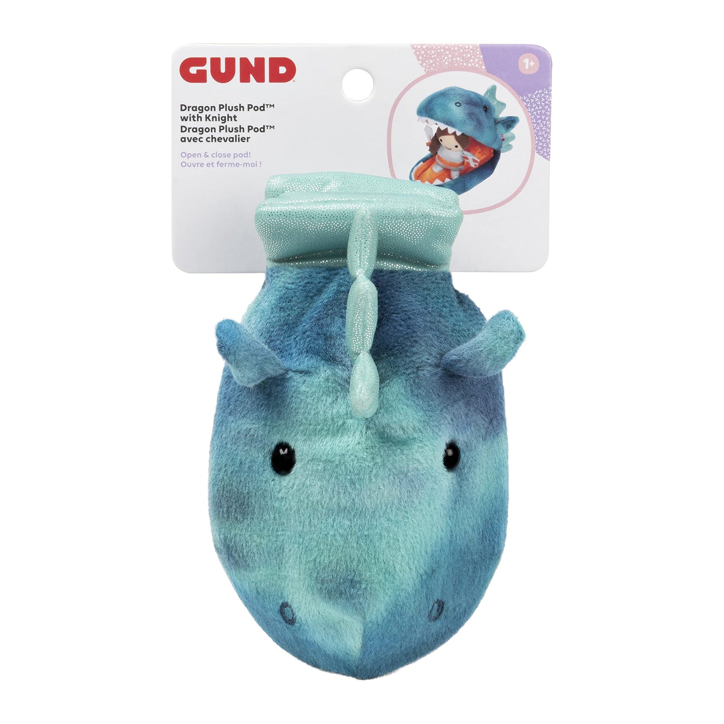 GUND Plush Pod - Dragon with Girl Knight  9.5