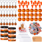 158 Pcs Basketball Party Favors Set 18 Basketball Keychains 18 Silicone Bracelets 18 Mini Basketball 18 Whistles 50 Stickers 18