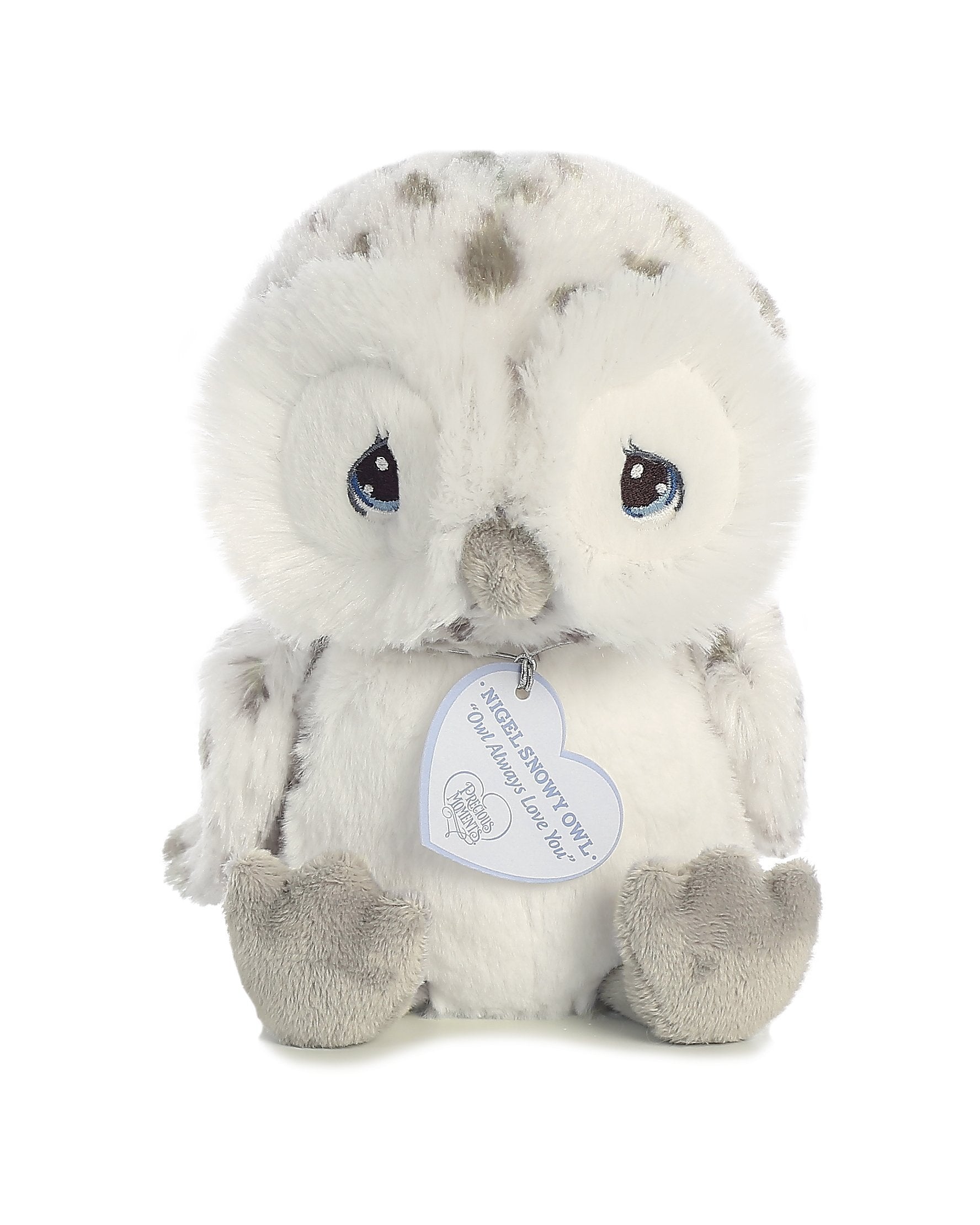 Aurora® Inspirational Precious Moments™ Nigel Snowy Owl Stuffed Animal - Cherished Memories - Enduring Comfort - White 8.5 Inches