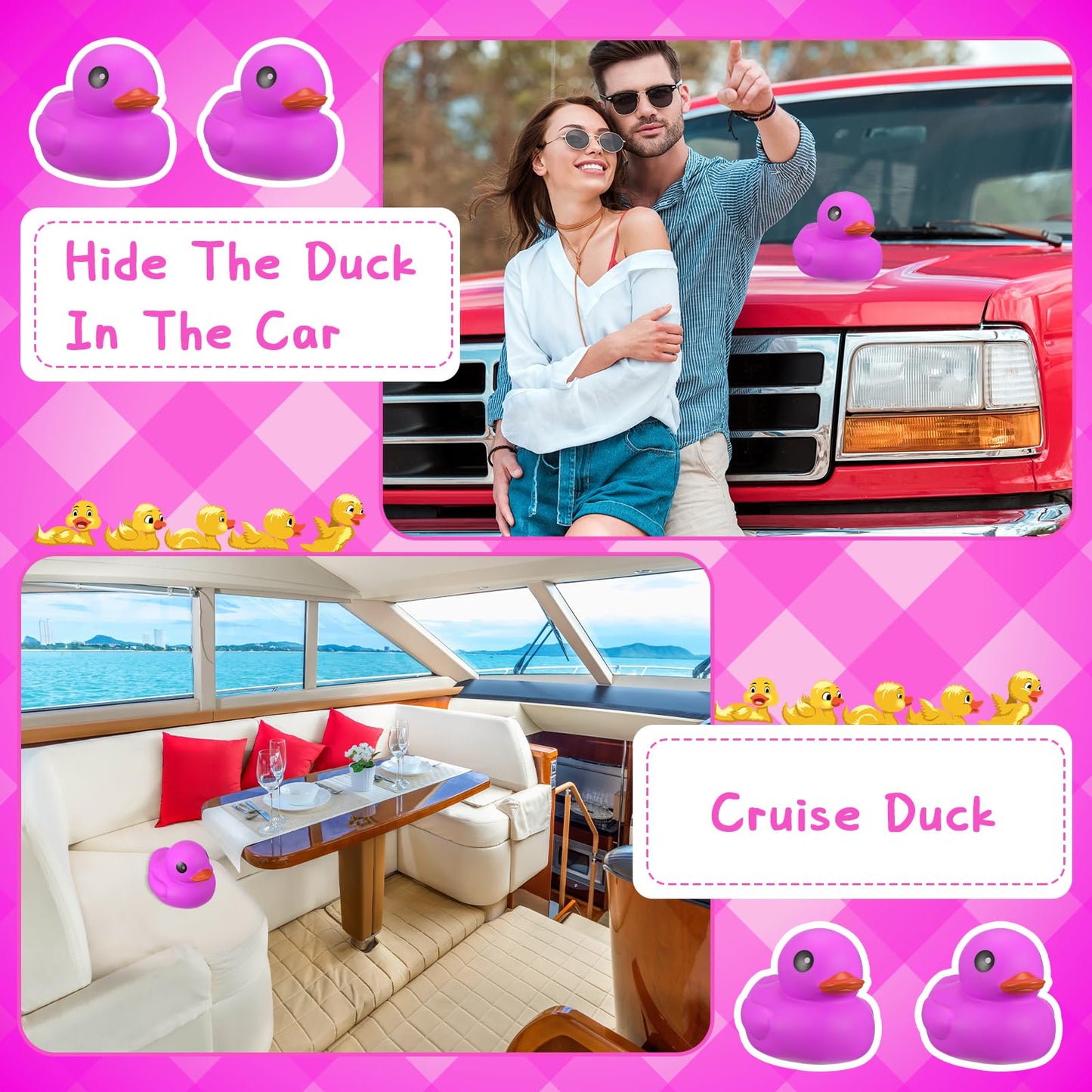 Honoson 6.89 Inch Giant Rubber Duck Big Rubber Duck Large Duck Bath Toy With Squeaky Sound For Summer Baby Shower Birthday Party