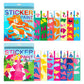 Crafts For Kids Ages 4-8 Sticker Paint Books, Princess And Mermaid Sticker Book Stickers For Kids Girls Birthday Easter Party Favor, Road Plane Travel Activity Books(Princess-Mermaid)