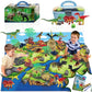 Toyvelt Dinosaur Play Set Dinosaur Toys Includes Dinosaur Figures, Trees, Rocks, Playmat, And A Beautiful Container Create A Din
