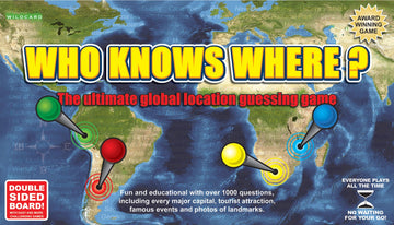 Wild Card Games Who Knows Where? Educational Board Game for Kids & Adults - Geography Location Guessing Fun