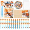 Gosodeny 28 Set Valentines Day Gifts Bulk Basketball Party Favors Basketball Hoop Pens Gift Set Basketball Stickers Basketball 