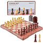 Magnetic Travel Chess Set 12 Inches Folding Chess Board With 2 Portable Bags For Pieces Storage, Gift For Kids Adults Chess Lovers And Learners