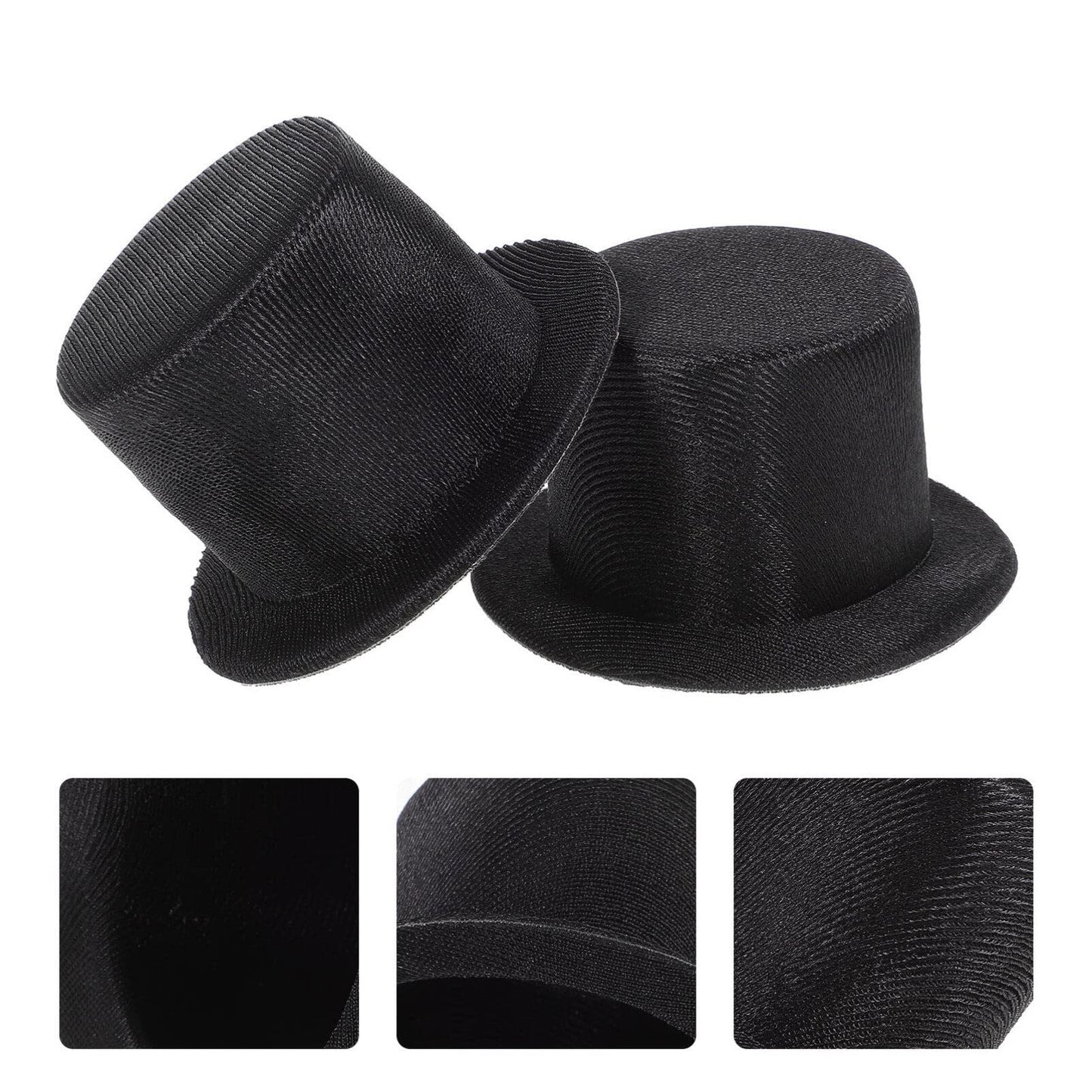 Gadpiparty 4 Pieces Mini Cylinder Hats Black Doll Hats Small Top Hat Funny Snowman Miniature Hat Party Cap For Diy Crafts Dollho