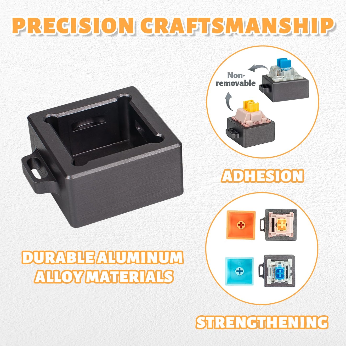 Byhoo 2 Pcs Aluminum Alloy Keyboard Fidget Toy Set, Mechanical Keyboard Fidget For Stress Relief, , Lightweight Fidget Keyboard