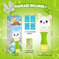 Springflower Easter Bubble Wand, Bubble Maker With Led Light-Up Effect For Kids, Bubble Toy For Easter Party Favor Supplies, Eas