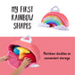 Talking Plush Rainbow & Shapes Toy Set | Includes 4 Talking Soft Shapes | Star, Heart, Circle, And Square With A Plush Rainbow C