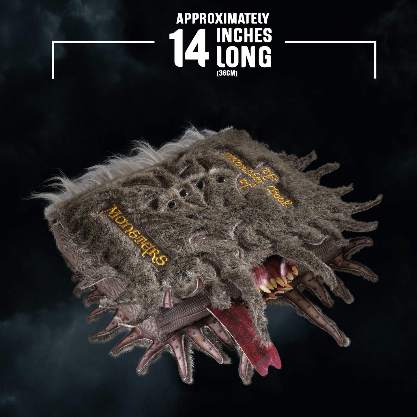 The Noble Collection Harry Potter Monster Book of Monsters Plush - 35.5 cm, Multicolour, Model NN7972, Plastic