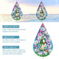 Gnomes And Butterfly Hanging Wind Spinners, Outdoor 3D Metal Sculptures For Garden And Yard Decoration Large Wind Spinner With A