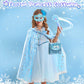 Golray Frozen Toys For Girl Gift Kids Makeup Kit & Elsa Princess Dress Up Set, Purse & Cape & Real Make Up & Nail Polish & Wand,