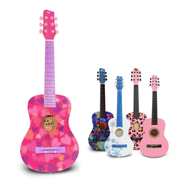 Cb Sky 30    Heart Design Acoustic Metal Strings Guitar/Girls Gift/Kids Musical Toys/Musical Instrument (Pink)