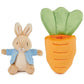 Gund Beatrix Potter 2-In-1 Peter Rabbit With Carrot Plush Playset, Bunny Stuffed Animal For Ages 1 And Up, Orange/Blue, 7