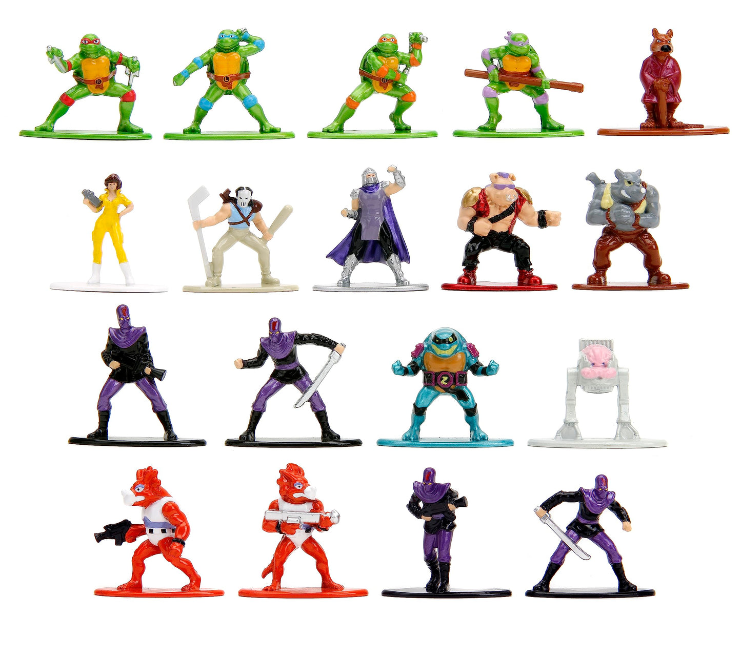 Teenage Mutant Ninja Turtles 1.65' 18-Pack Series 1 Die-Cast Figures, Toys For Kids And Adults