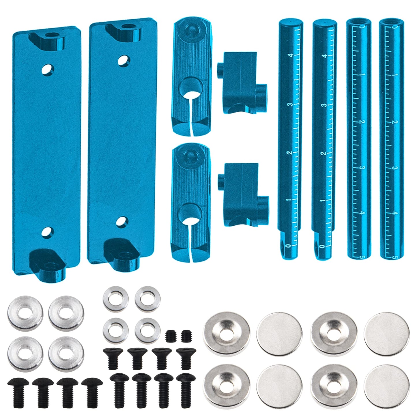 Share Goo RC Magnetic Body Post Kit for 1/10 Scale Drift Cars - Blue, Model HS309, Compatible with HSP, Sakura, Himoto, HPI, Tamiya