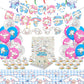 NlsqUK Cinamorol 104 Pieces Party Decorations Sanrio Cartoon Birthday Decorations Including Cinamorol Cake Toppers Banners Ballo