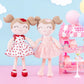 Gloveleya Baby Doll Valentines Day Gifts I Love You Gifts Soft Toy Plush Dolls Pink Flocking Heart Girl 16 Inches