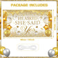 Gold Engagement Party Decorations White Gold Engagement Banner Backdrop He Asked She Said Yes Banner Decorations Wedding Banner