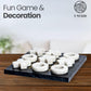 Umaid Luxury Marble Tic Tac Toe Game - A Sophisticated Touch For Dad This Fathers Day - Handcrafted 10    Onyx Board With Velvet