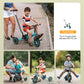 besrey 7-in-1 Toddler Bike with Parent Steering Push Handle for 1,2,3,4,5 Years Old Girls and Boys, Foldable Kids Push Trike, To