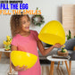 Fun Express Fillable Yellow Plastic Easter Eggs - 14", 6 Pieces, Fun for Easter Celebrations