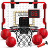 Temi Basketball Hoop Indoor, Led Light Mini Basketball Hoop With 4 Balls & Electronic Scoreboard, Over The Door Basketball Hoop, Basketball Gifts For 5 6 7 8 9 10 11 12 Year Old Boys Girls Kids Teen