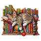 Jigfoxy Wooden Puzzles For Adults, Cat Wood Puzzles Adult, Unique Animal Shape Wooden Jigsaw Puzzles For Adults, Birthday Gifts For Puzzle Lovers, Family, Friend (S-8.5 * 6.9In-100Pcs)